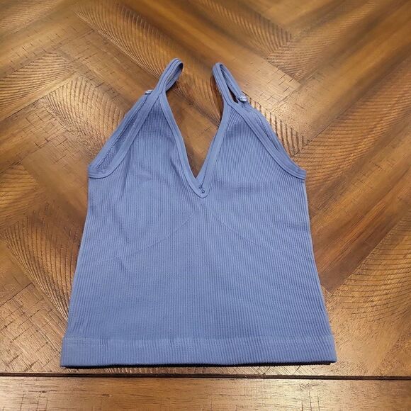 Free People Happiness Runs V-Neck XS/S Blue - Picture 1 of 3